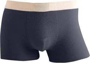 Rib Cotton Boxer Briefs for Men Casual Soft Underwear Mens Plain Breathable Boxers Ribbed Trunks Underwear