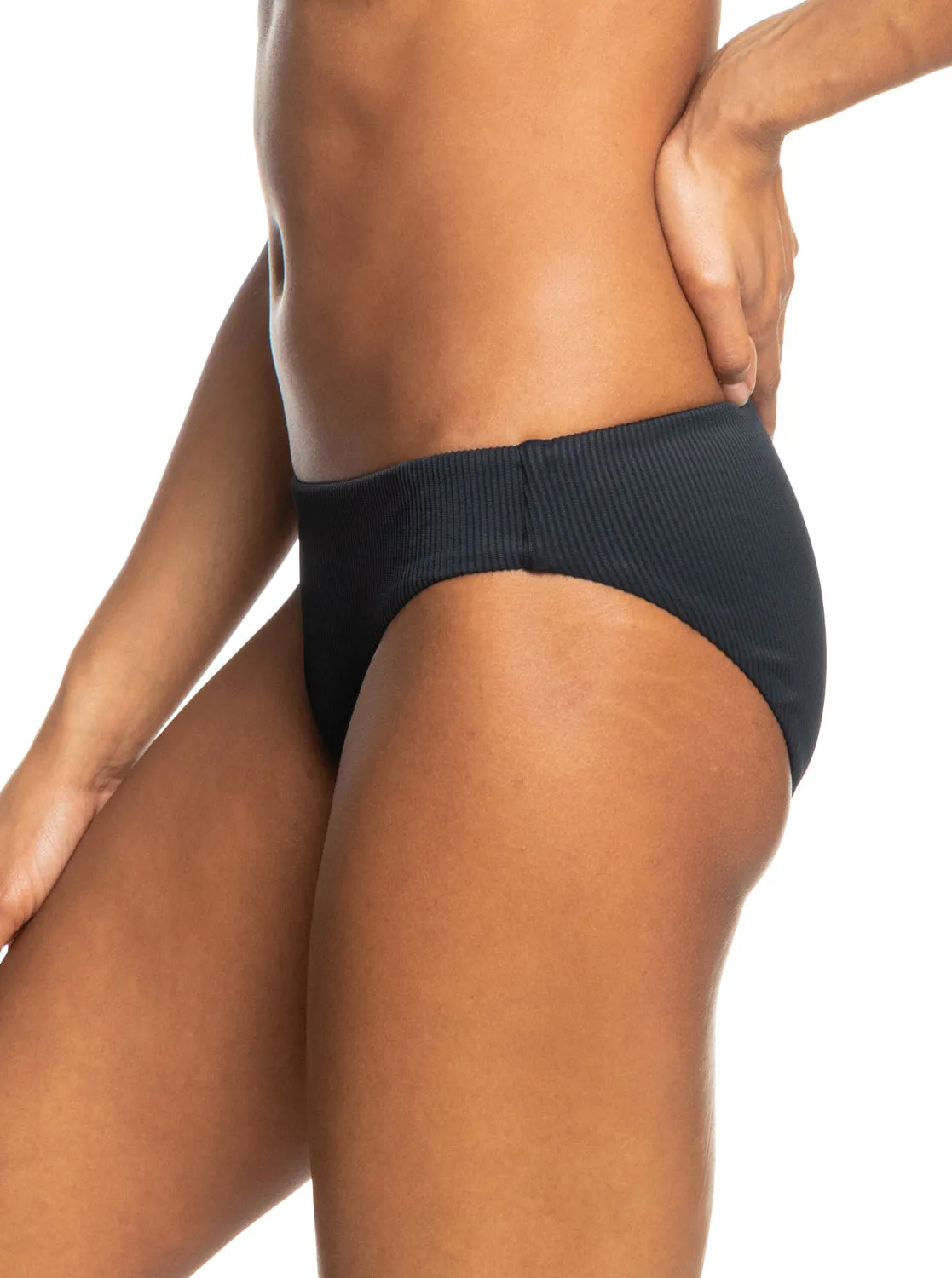 Rib Roxy Love The Comber Bikini Bottoms - Anthracite