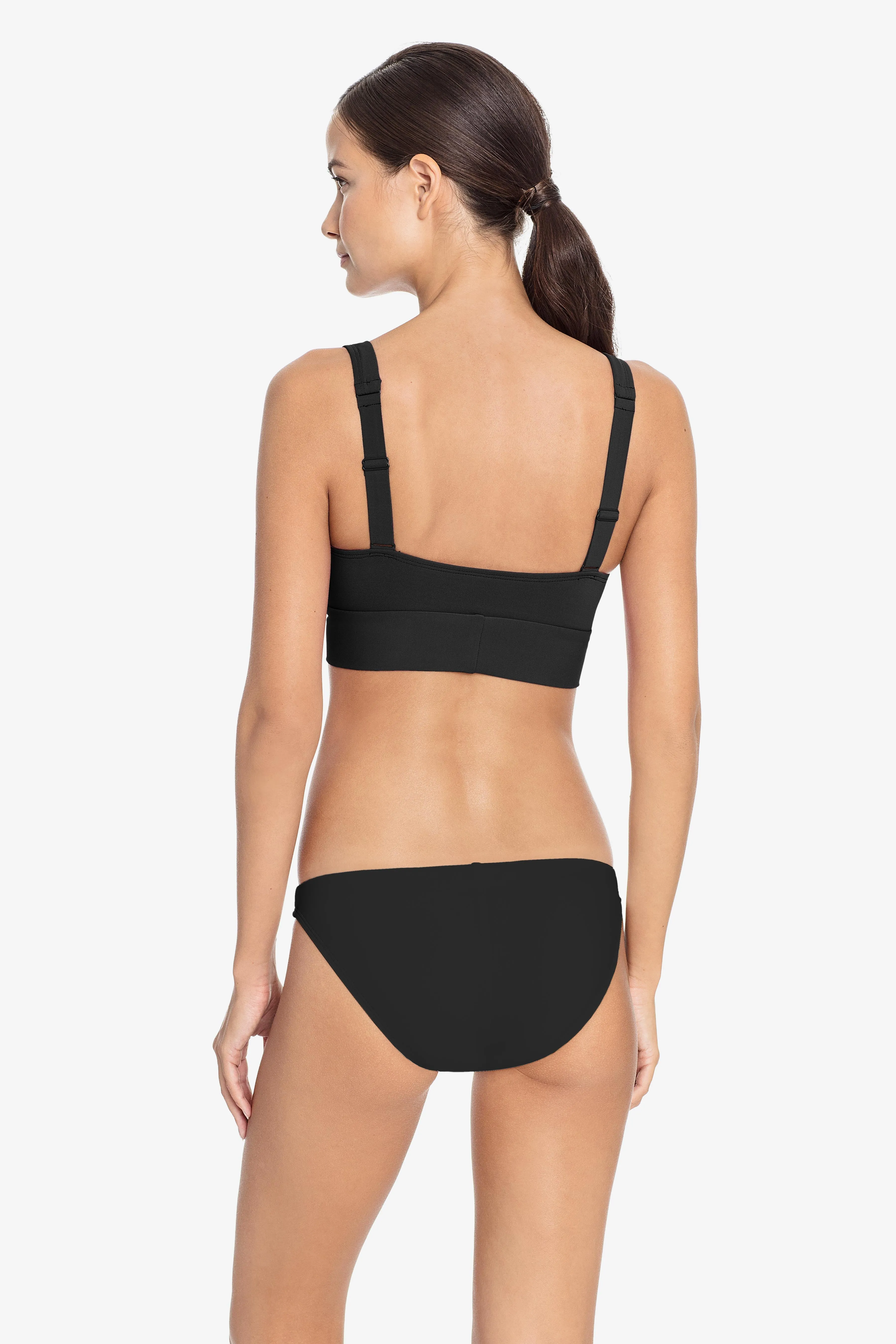 ROBIN PICCONE BLACK AVA KNOT BIKINI TOP