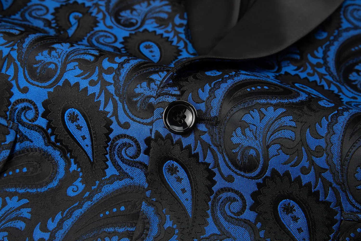 Royal Blue Unique Patterned Men's Blazer for Party, Wedding and Business