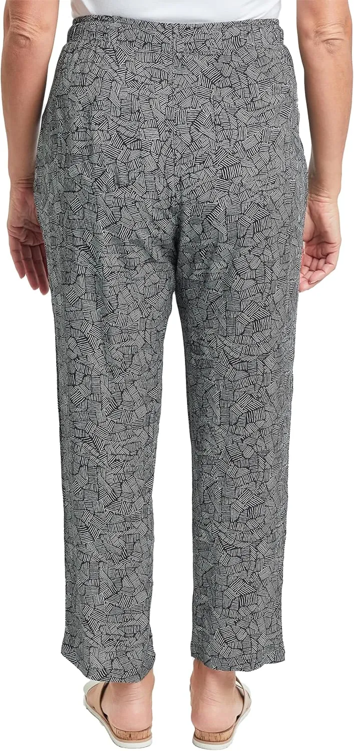 Royalty For Me Womens Women's Straight Tapered High Rise Drawstring Waistband Pants Lifestyle Collection