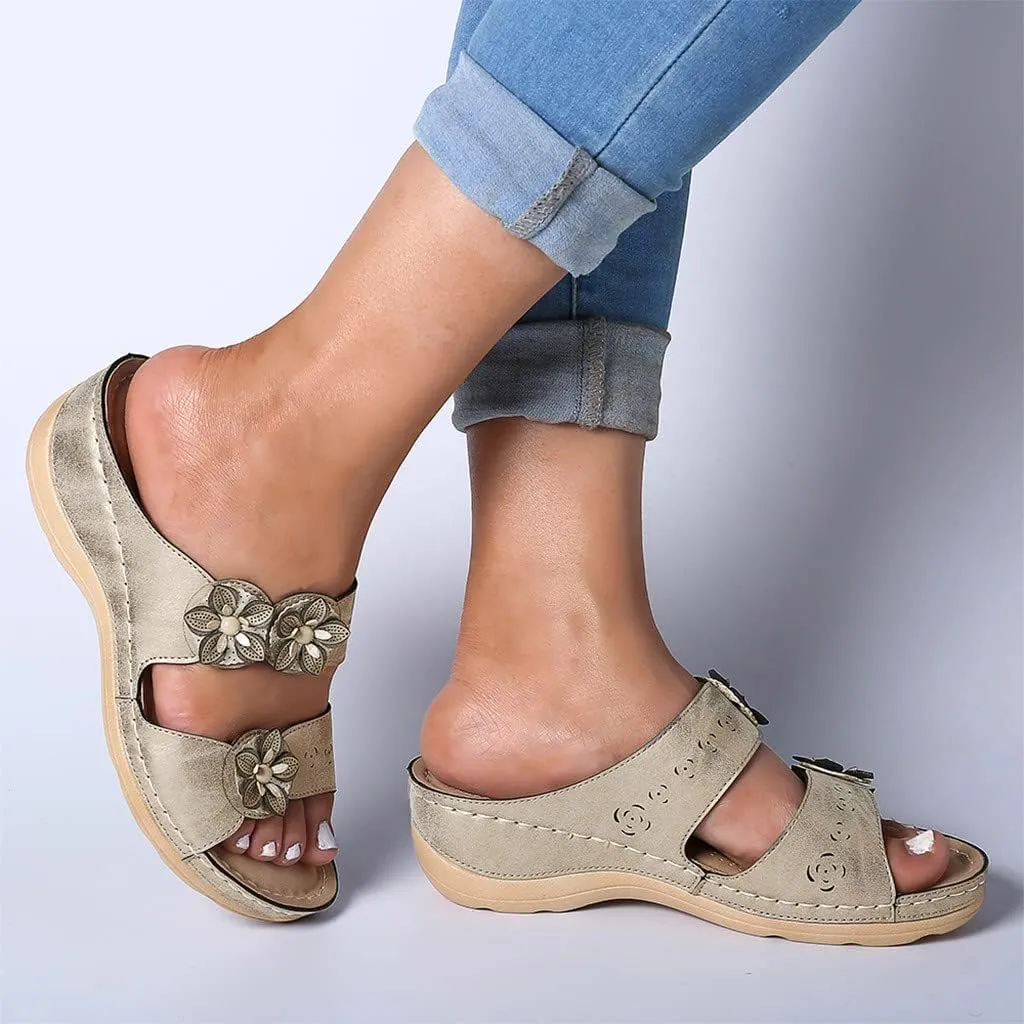 Sandals Women Fashion, Womens Sandals Premium Orthopedic Open Toe Sandals Retro Anti-Slip Breathable