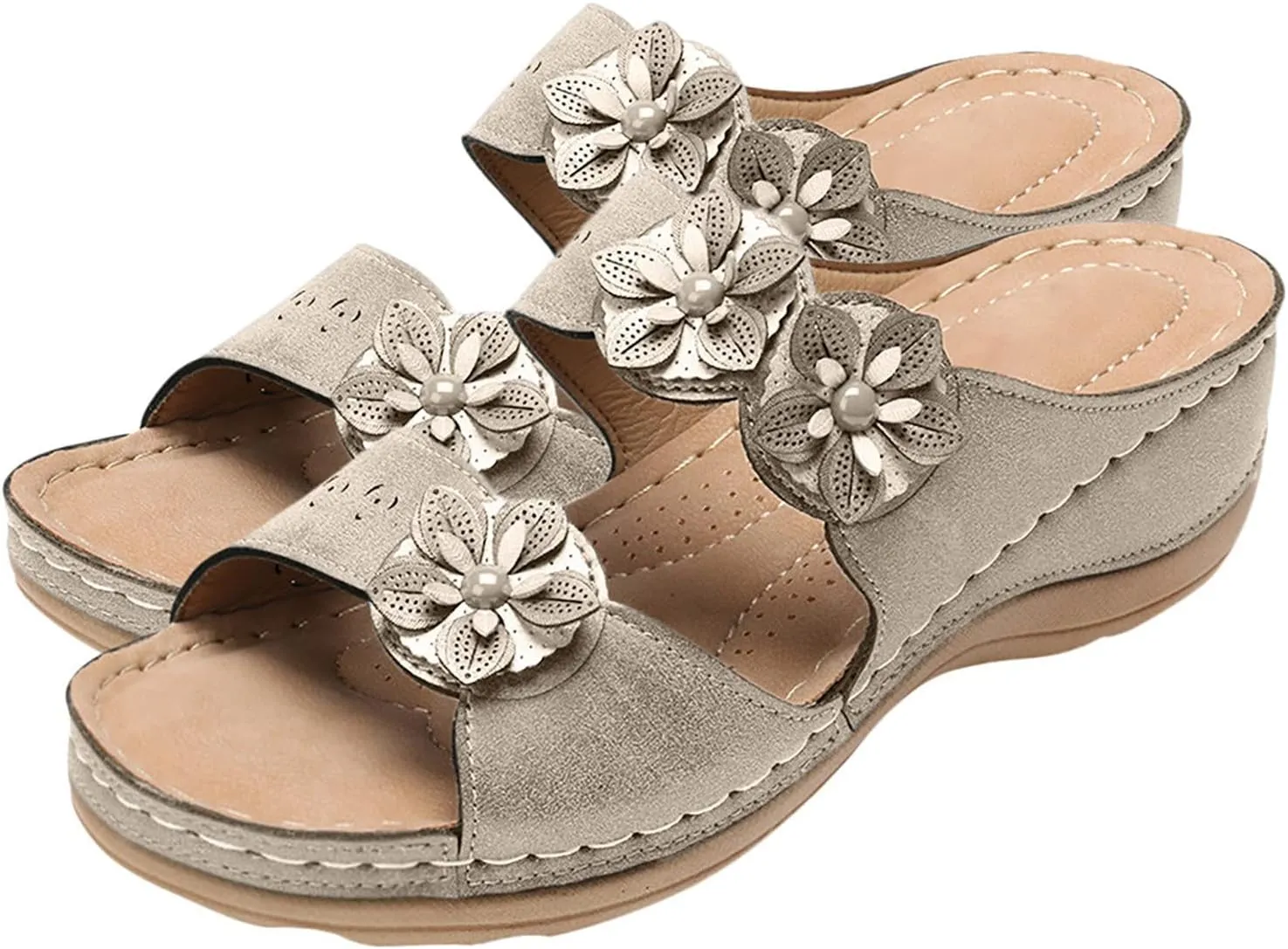 Sandals Women Fashion, Womens Sandals Premium Orthopedic Open Toe Sandals Retro Anti-Slip Breathable