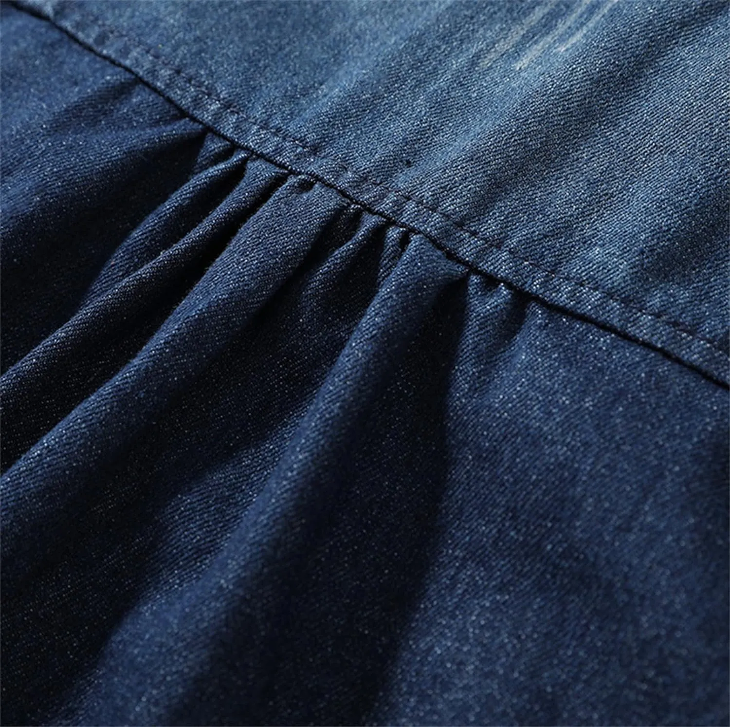 SANGTREE Women's Long Jean Jacket Casual Denim Hoodie Trench Coat