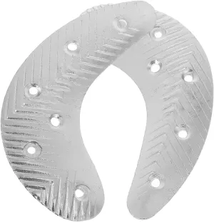 SECFOU Men's Boot Heel Repair Kit Half Moon Heel Patches Nonslip Taps Easy Install Metal Shoe Heel Plates for Longevity