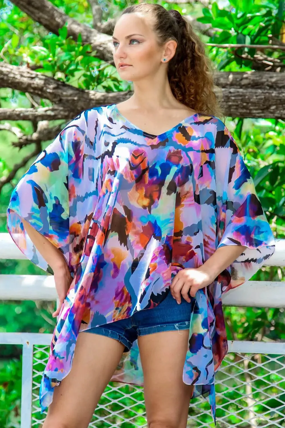 Sheer Kaftan-Style Cover-Up | Wholesale Resort Wear