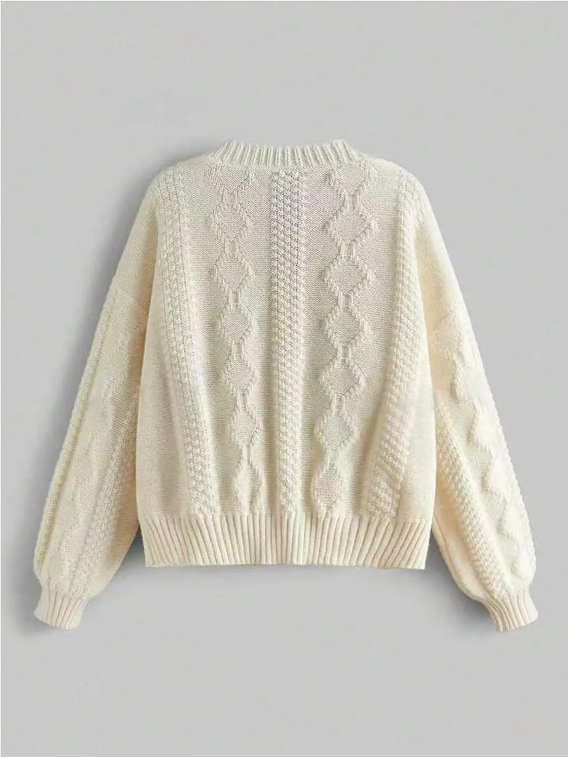 SHENHE Women's Floral Embroidered V Neck Button Down Knit Cardigan Casual Knit Sweater Outerwear