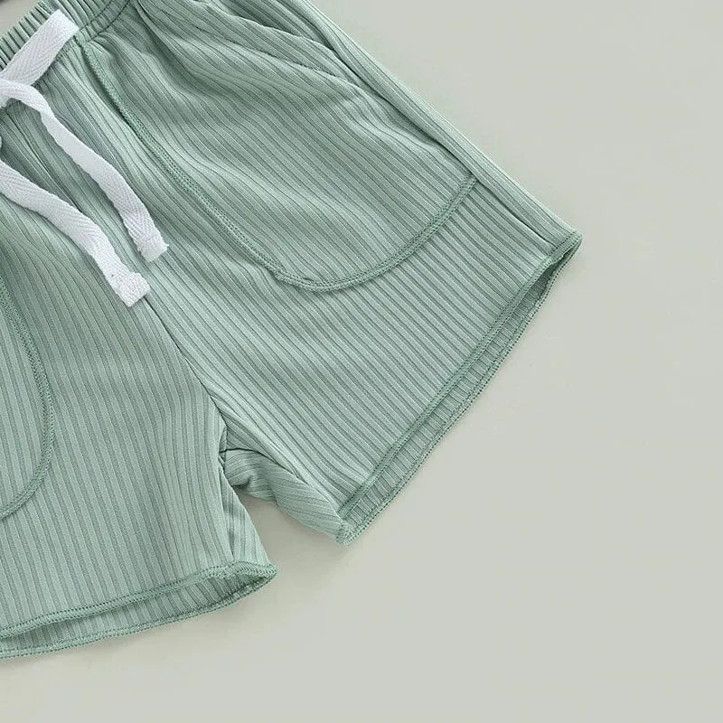 Solid Ribbed Baby Set