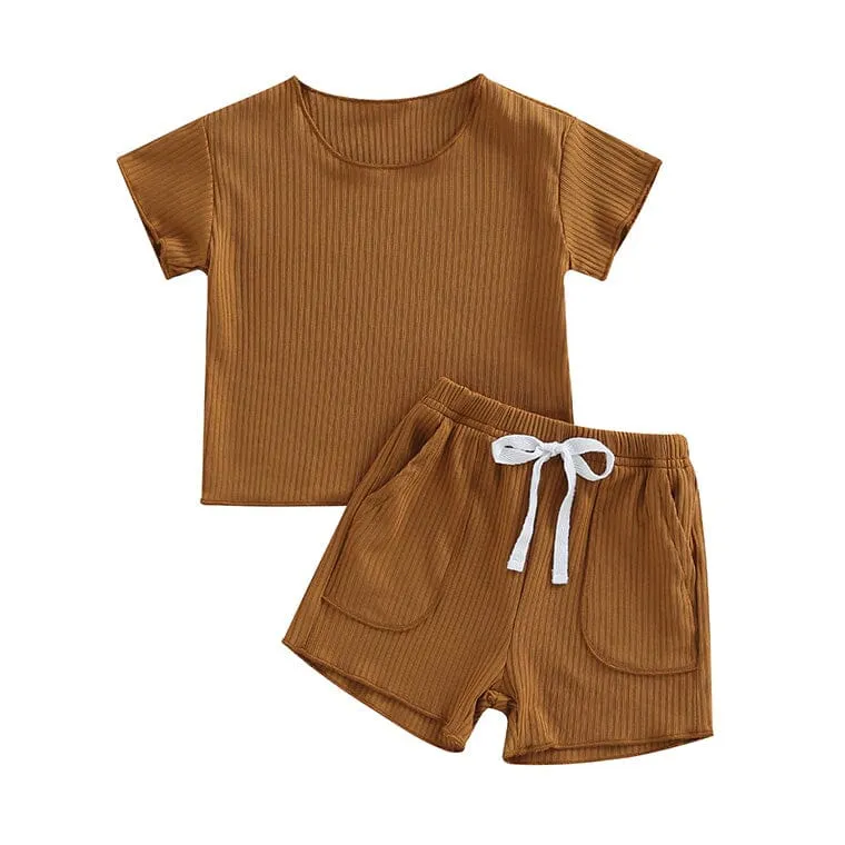 Solid Ribbed Baby Set
