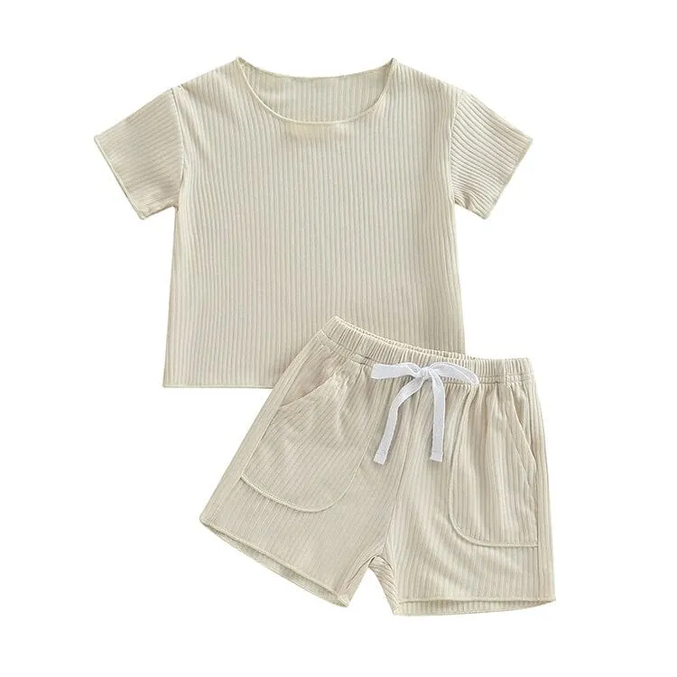 Solid Ribbed Baby Set