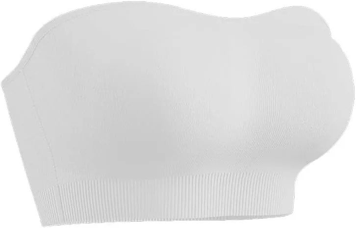 Strapless Bra for Women Non-Slip Silicone Padded Bandeau Wireless Tube Top Bras Seamless Support Lift Bralette