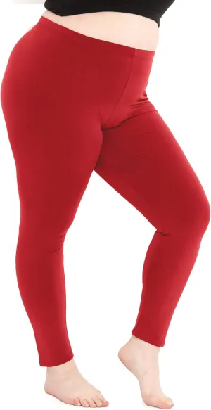 STRETCH IS COMFORT Women's Plus Size Knee & Full Length Cotton Leggings | X-Large - 7X