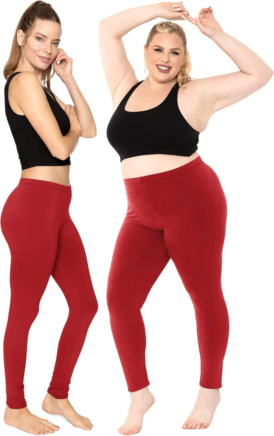 STRETCH IS COMFORT Women's Plus Size Knee & Full Length Cotton Leggings | X-Large - 7X