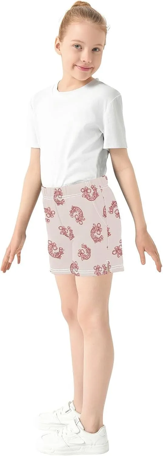 Summer Girls' Casual Shorts,Jogger Athletic Shorts with Pockets for Sports Running Workout 7-15T