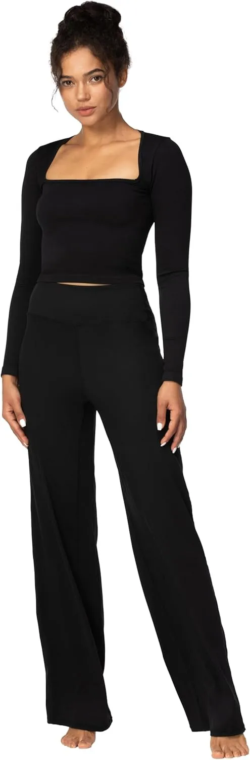 Sunzel Yoga Pants for Women Straight Wide Leg High Waisted Lounge Pants