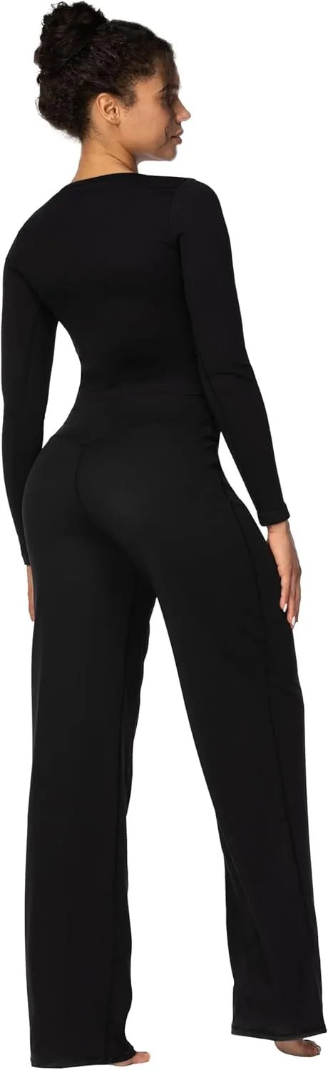 Sunzel Yoga Pants for Women Straight Wide Leg High Waisted Lounge Pants