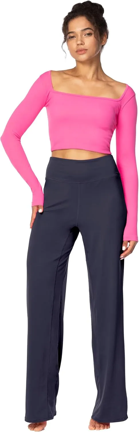 Sunzel Yoga Pants for Women Straight Wide Leg High Waisted Lounge Pants