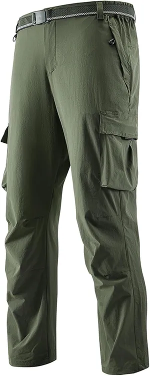 Tactical Pants for Men Stretch Ripstop Waterproof Elastic Waist Cargo Hiking Pants Comfy Work Pant Travel with Pockets