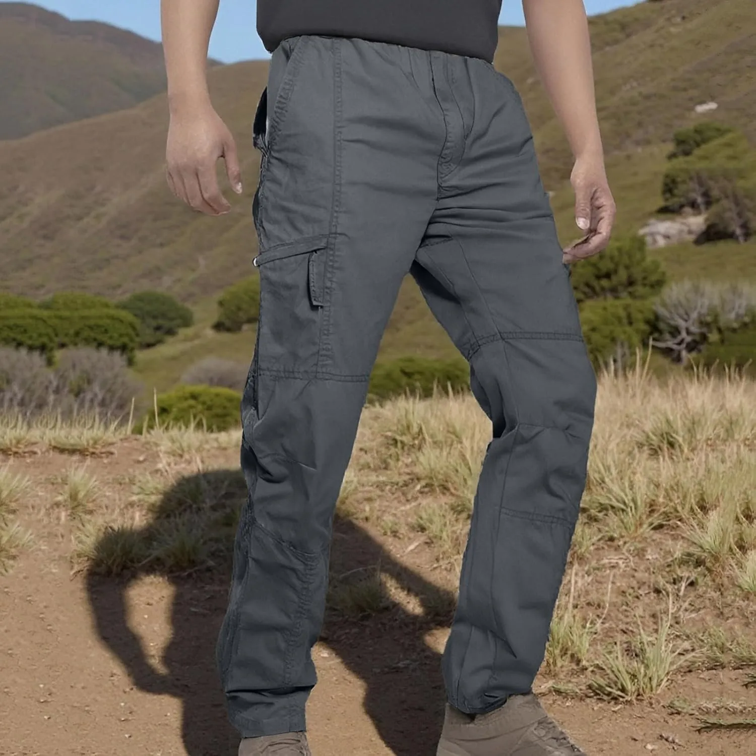 Tactical Pants for Men Stretch Ripstop Waterproof Quick Dry Cargo Hiking Pants Breathable Work Pant Travel with Pockets