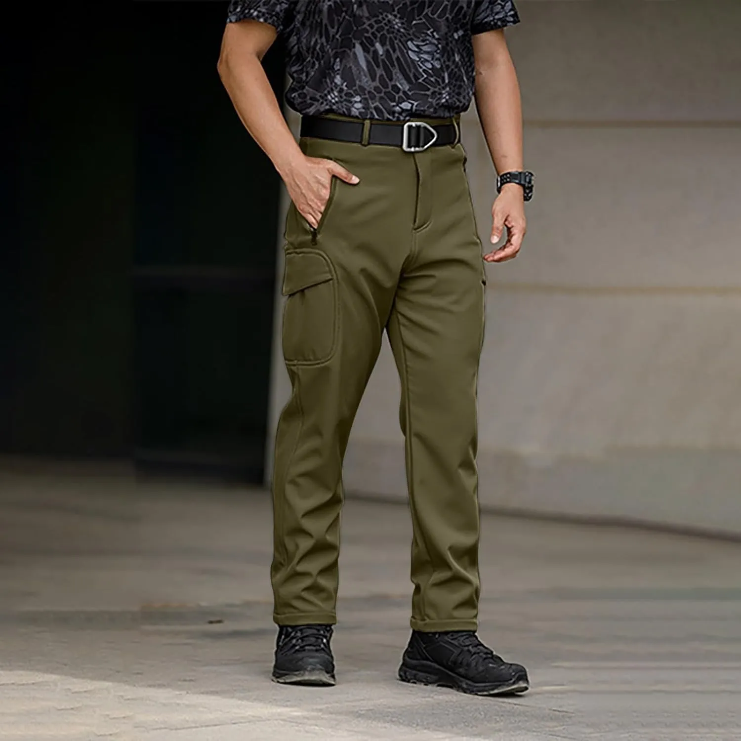Tactical Pants for Men Stretch Ripstop Waterproof Quick Dry Cargo Hiking Pants Comfy Work Pant Hunting with Pockets
