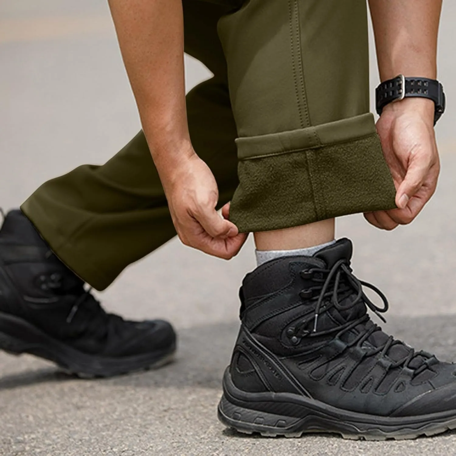 Tactical Pants for Men Stretch Ripstop Waterproof Quick Dry Cargo Hiking Pants Comfy Work Pant Hunting with Pockets
