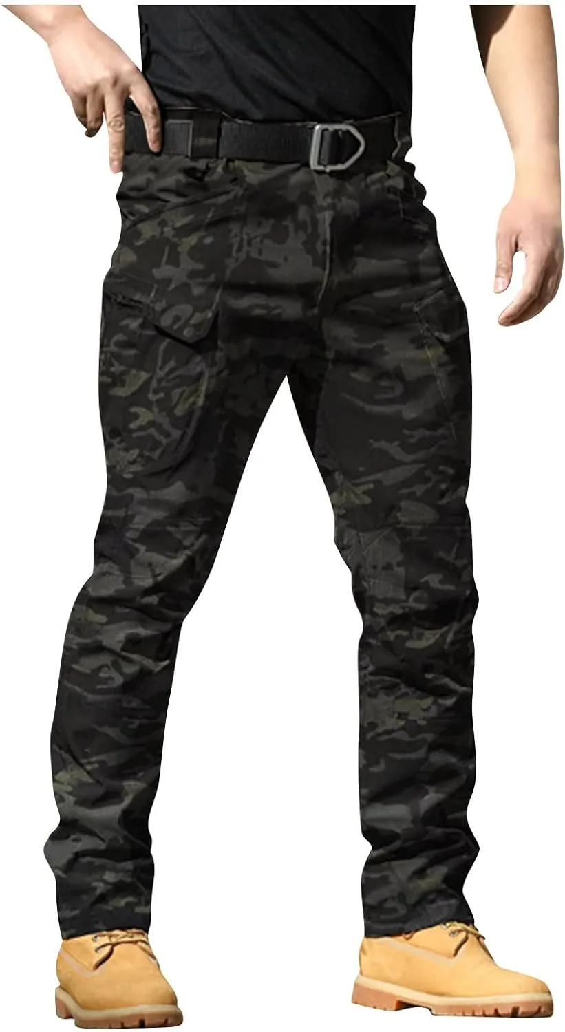Tactical Pants for Men Stretch Ripstop Waterproof Quick Dry Cargo Hiking Pants Comfy Work Pant Outdoor with Pockets