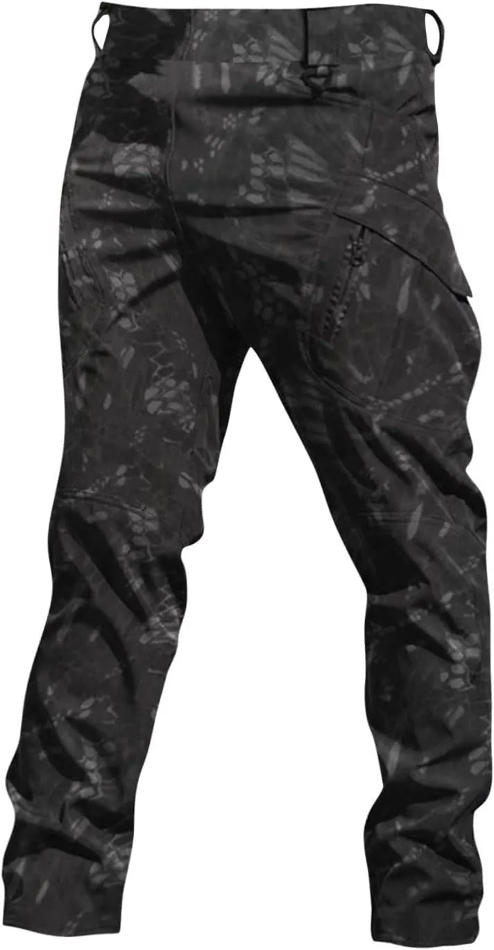 Tactical Pants for Men Stretch Ripstop Waterproof Utility Cargo Hiking Pants Comfy Work Pant Travel with Pockets