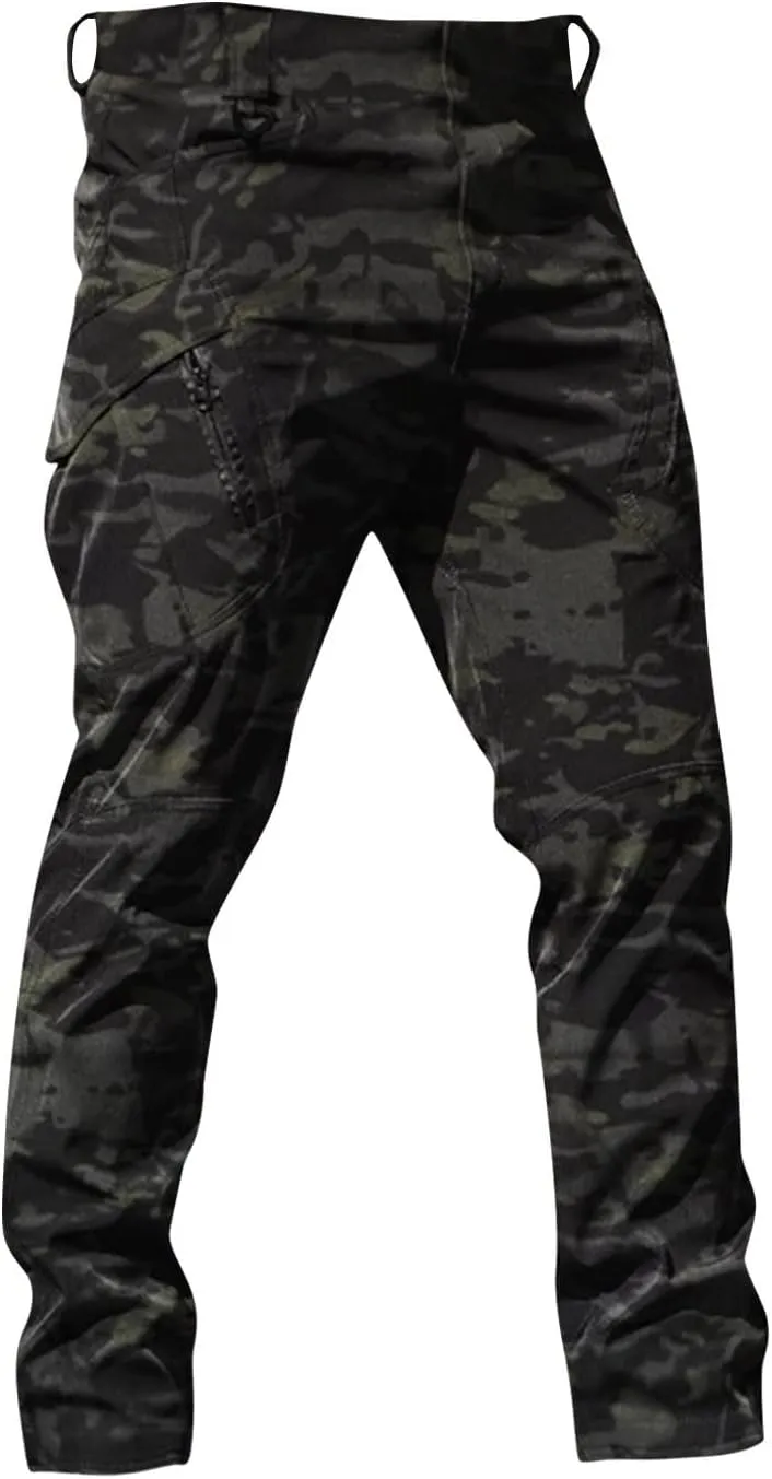 Tactical Pants for Men Stretch Ripstop Waterproof Utility Cargo Hiking Pants Comfy Work Pant Travel with Pockets