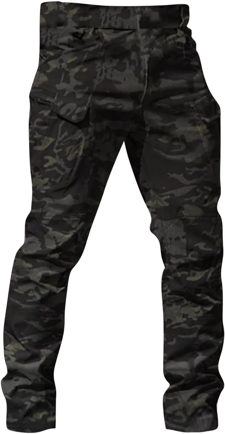 Tactical Pants for Men Stretch Ripstop Waterproof Utility Cargo Hiking Pants Lightweight Work Pant Fishing with Pockets