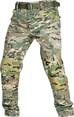 Tactical Pants for Men Stretch Ripstop Waterproof Utility Cargo Hiking Pants Lightweight Work Pant Outdoor with Pockets