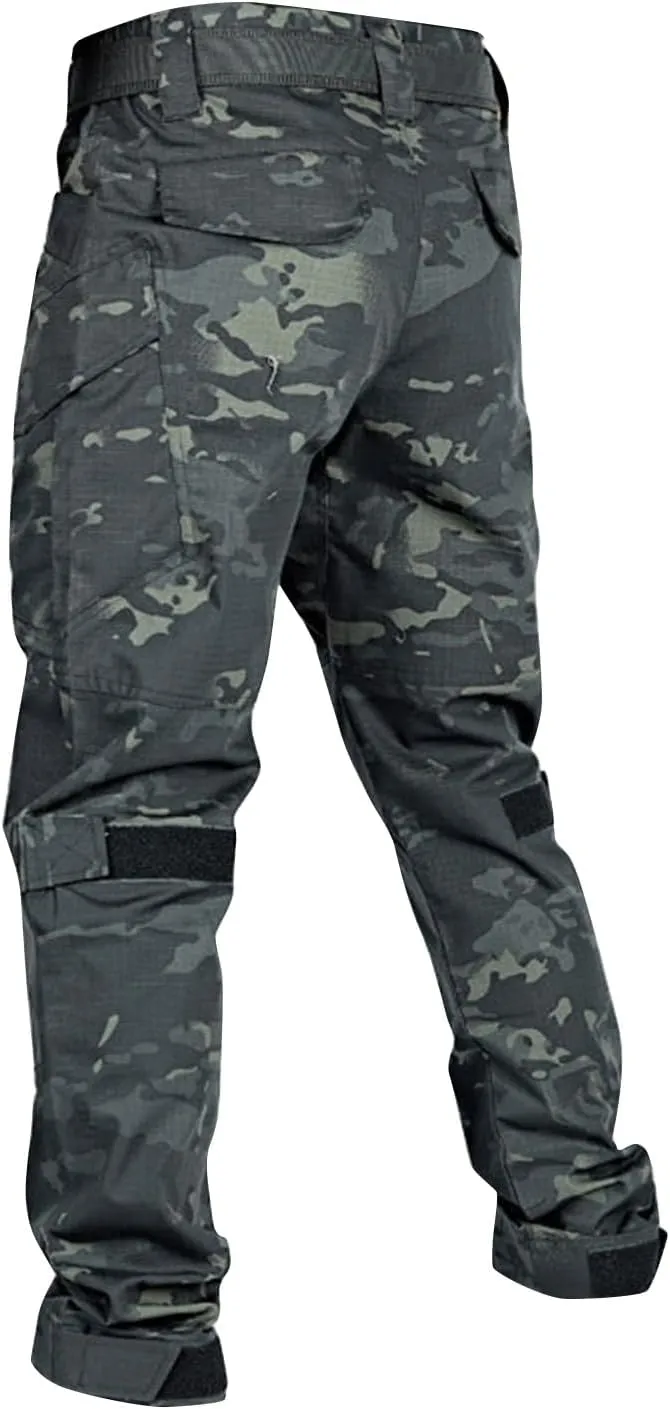 Tactical Pants for Men Stretch Ripstop Waterproof Utility Cargo Hiking Pants Lightweight Work Pant Outdoor with Pockets