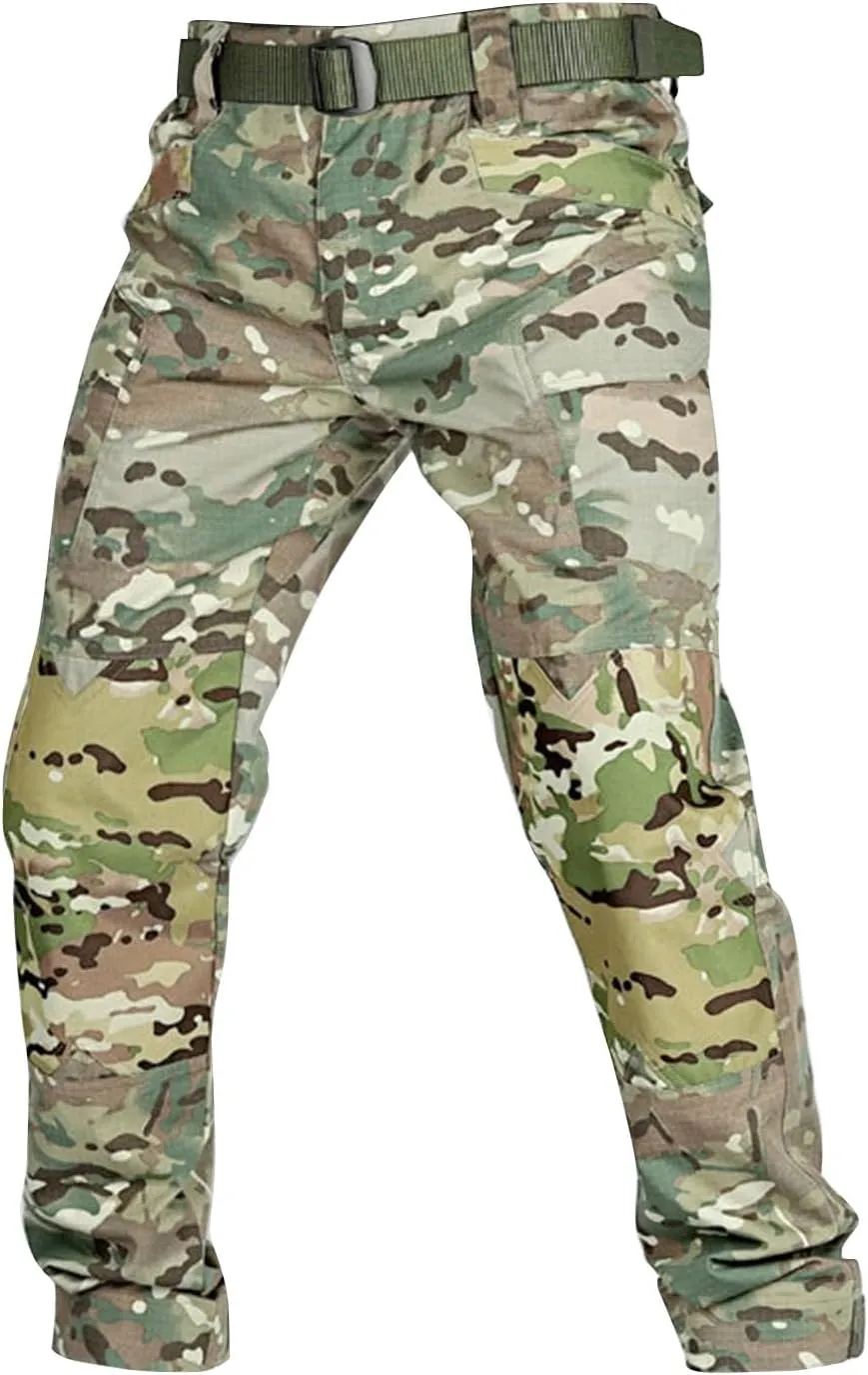 Tactical Pants for Men Stretch Ripstop Waterproof Utility Cargo Hiking Pants Lightweight Work Pant Outdoor with Pockets