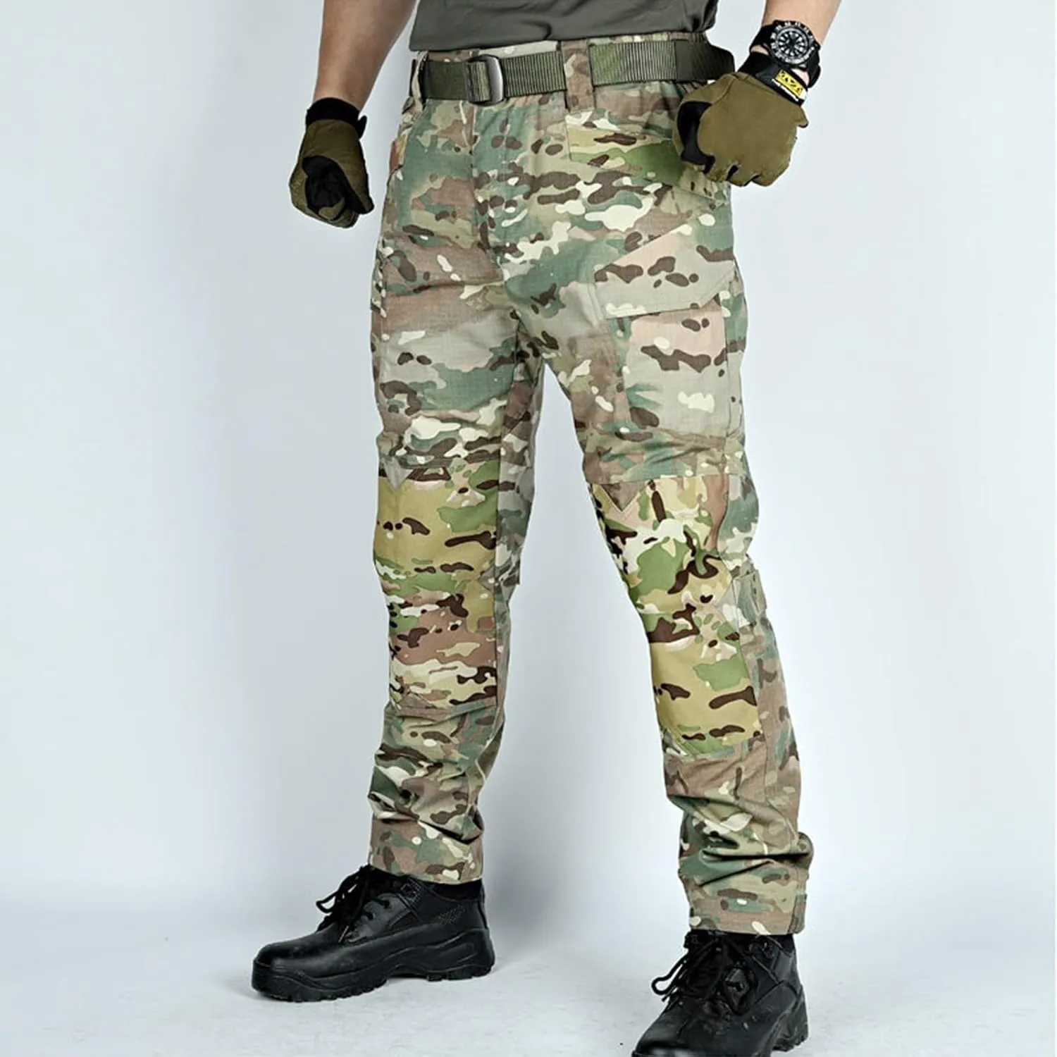 Tactical Pants for Men Stretch Ripstop Waterproof Utility Cargo Hiking Pants Lightweight Work Pant Outdoor with Pockets