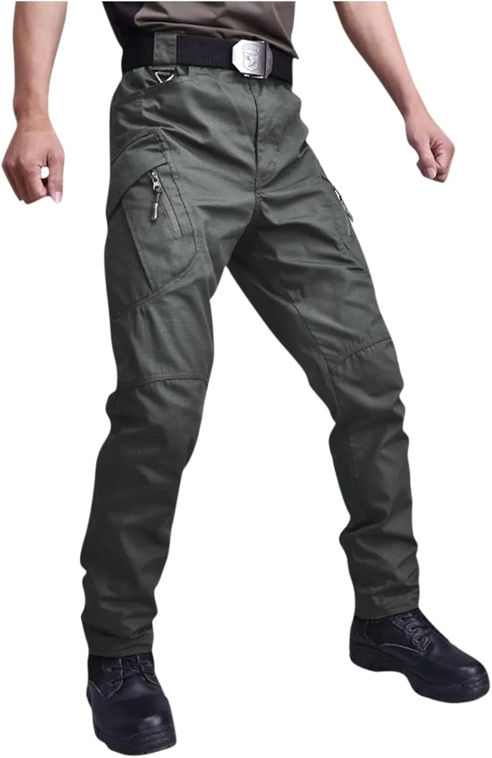 Tactical Pants for Men Stretch Ripstop Waterproof Utility Cargo Hiking Pants Lightweight Work Pant Travel with Pockets