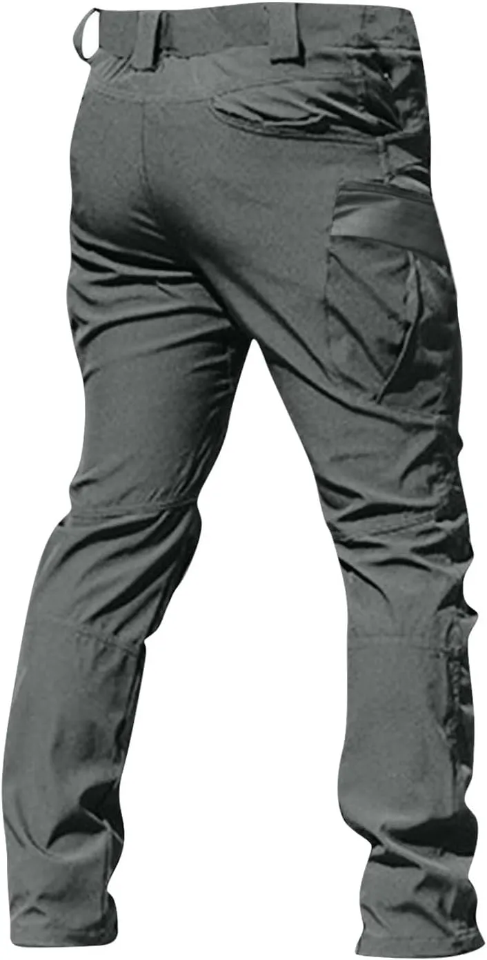 Tactical Pants for Men Stretch Ripstop Waterproof Utility Cargo Hiking Pants Lightweight Work Pant Travel with Pockets