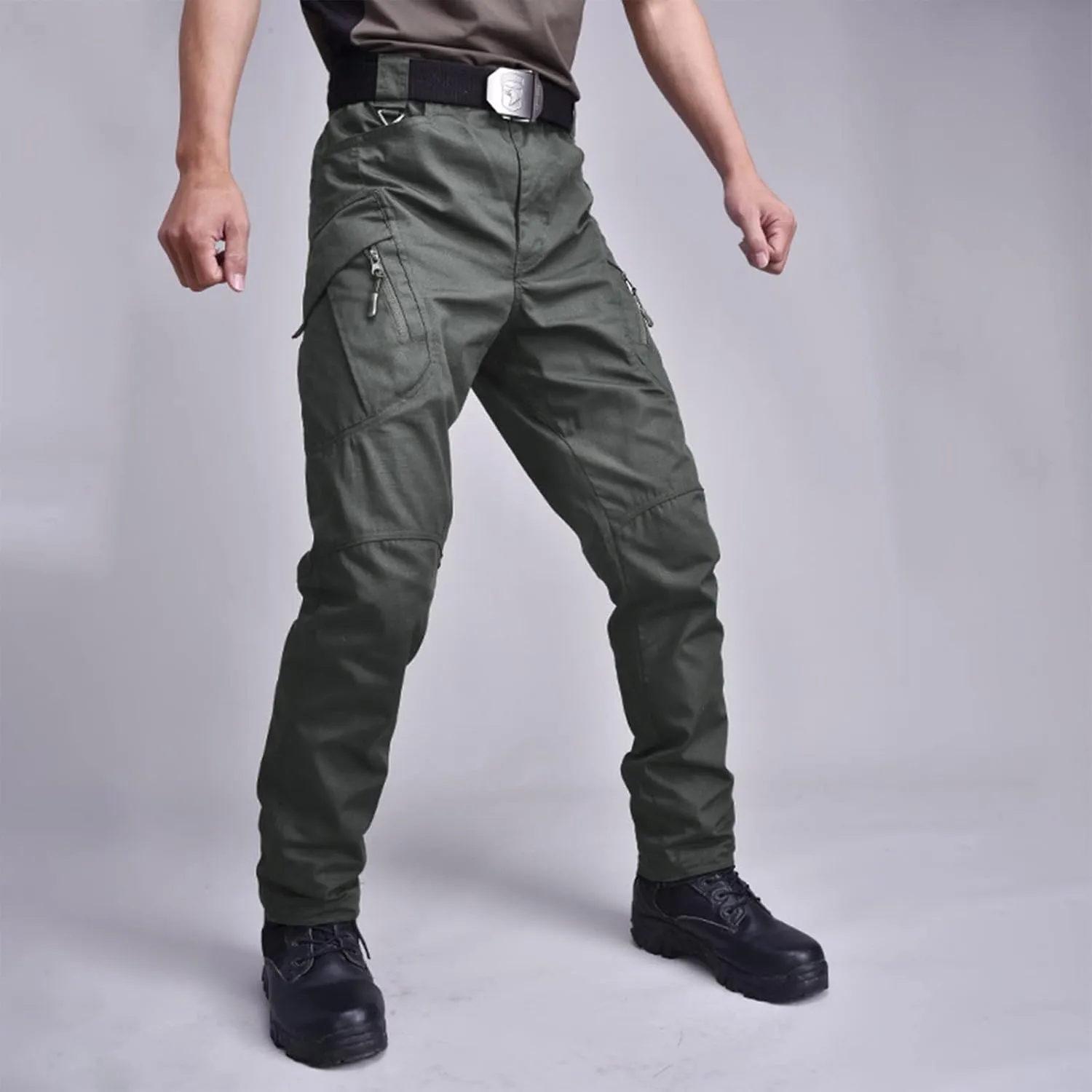 Tactical Pants for Men Stretch Ripstop Waterproof Utility Cargo Hiking Pants Lightweight Work Pant Travel with Pockets