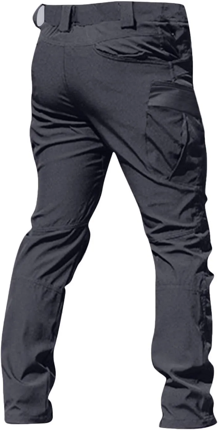 Tactical Pants for Men Stretch Ripstop Waterproof Utility Cargo Hiking Pants Lightweight Work Pant Travel with Pockets