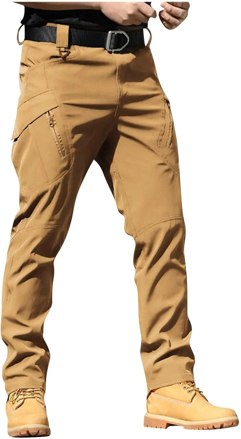 Tactical Pants for Men Stretch Ripstop Waterproof Utility Cargo Hiking Pants Relaxed Fit Work Pant Fishing with Pockets