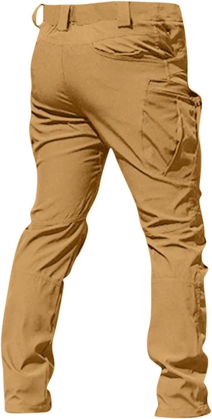 Tactical Pants for Men Stretch Ripstop Waterproof Utility Cargo Hiking Pants Relaxed Fit Work Pant Fishing with Pockets