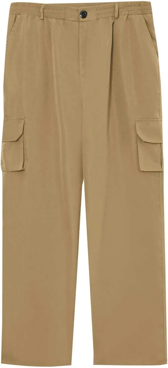 Tactical Pants for Men Stretch Ripstop Waterproof Zipper Cargo Hiking Pants Breathable Work Pant Fishing with Pockets
