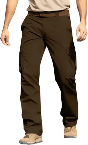 Tactical Pants for Men Stretch Ripstop Waterproof Zipper Cargo Hiking Pants Breathable Work Pant Fishing with Pockets