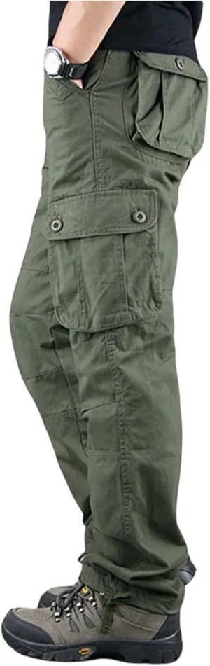 Tactical Pants for Men Stretch Ripstop Waterproof Zipper Cargo Hiking Pants Breathable Work Pant Hunting with Pockets