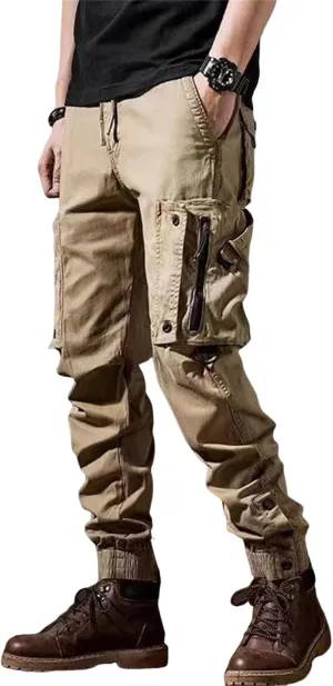 Tactical Pants for Men Stretch Ripstop Waterproof Zipper Cargo Hiking Pants Comfy Work Pant Travel with Pockets