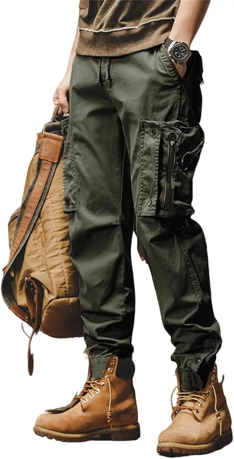 Tactical Pants for Men Stretch Ripstop Waterproof Zipper Cargo Hiking Pants Comfy Work Pant Travel with Pockets
