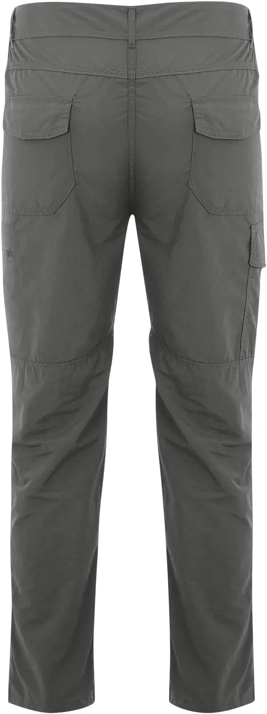 Tactical Pants for Men Stretch Ripstop Waterproof Zipper Cargo Hiking Pants Relaxed Fit Work Pant Fishing with Pockets