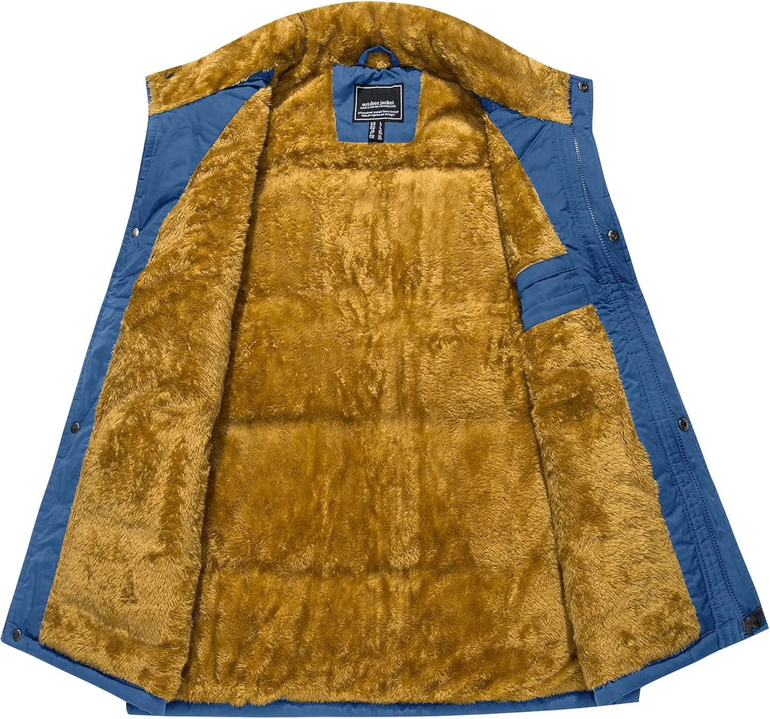 TACVASEN Men's Winter Vests Sleeveless Jackets Casual Outerwear Warm Fleece Lined Stand Collar Padded Coat