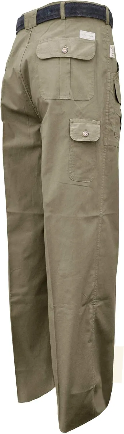 Tag Six Pocket Congo Pants for Men, Front Pleats, 100% Cotton