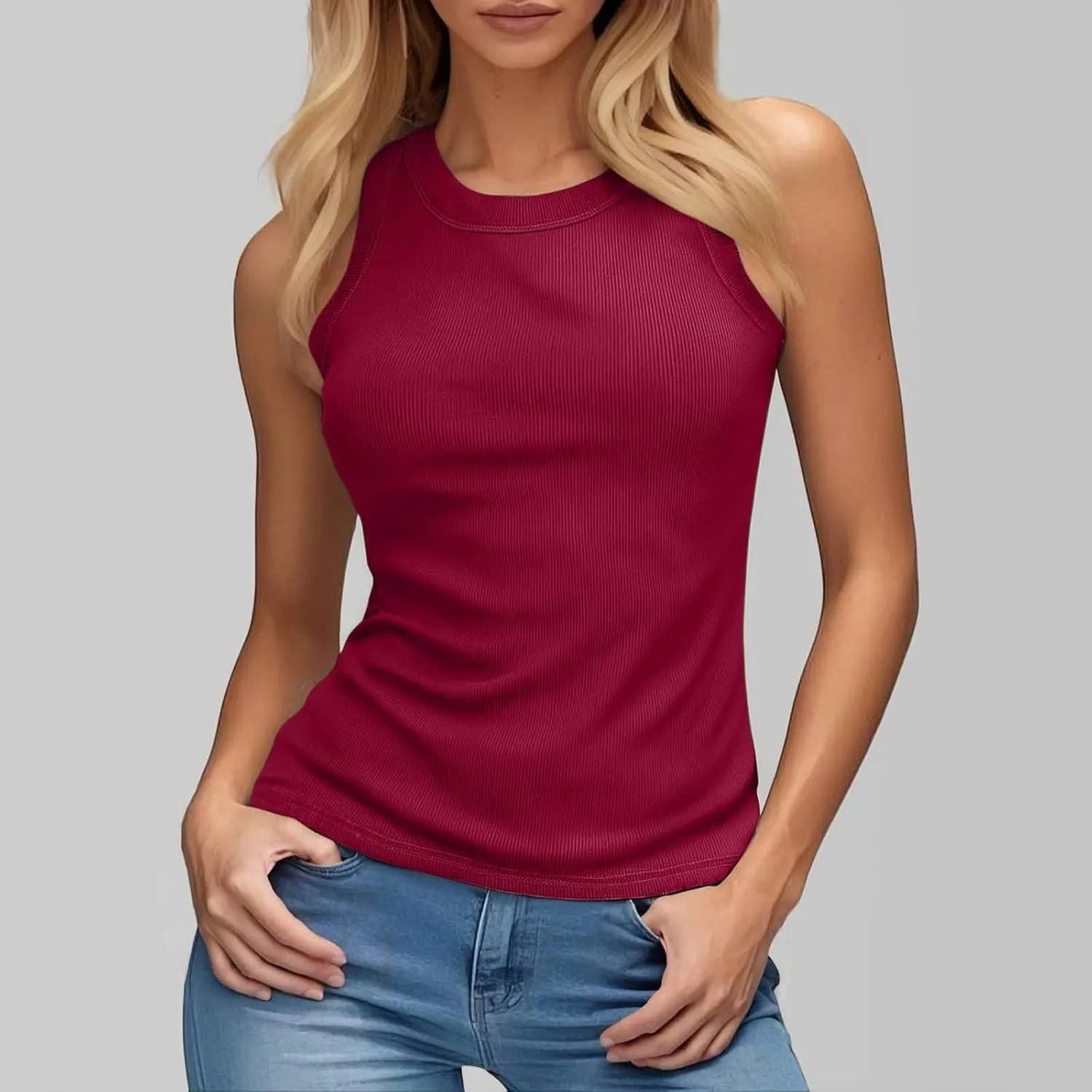 Tank Top With Built In Bra For Women Y2K Screw Thread Under Camisole 2025 Summer Casual Basic Layer Padded Shelf Bra Clothes