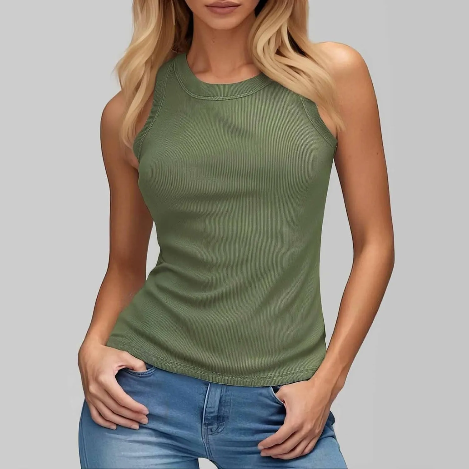 Tank Top With Built In Bra For Women Y2K Screw Thread Under Camisole 2025 Summer Casual Basic Layer Padded Shelf Bra Clothes