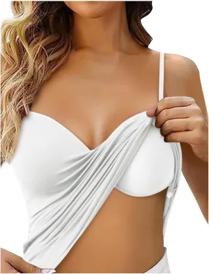 Tank Tops for Women with Built in Bras 2025 Summer Sexy Padded Camisole Tops Undershirt Casual Comfy Yoga Workout Tank Shirts